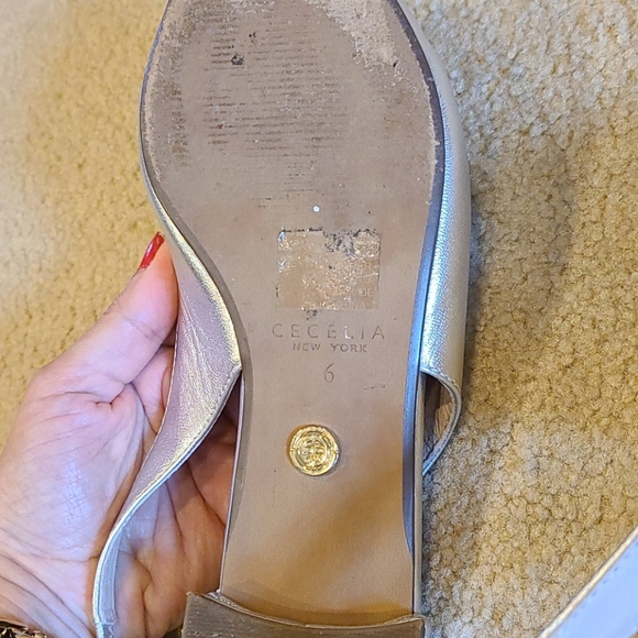 Gorgeous silver studded slingback shoes - Picture 3 of 4